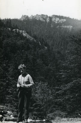 Mieczysław Piotrowski podczas wycieczki w góry